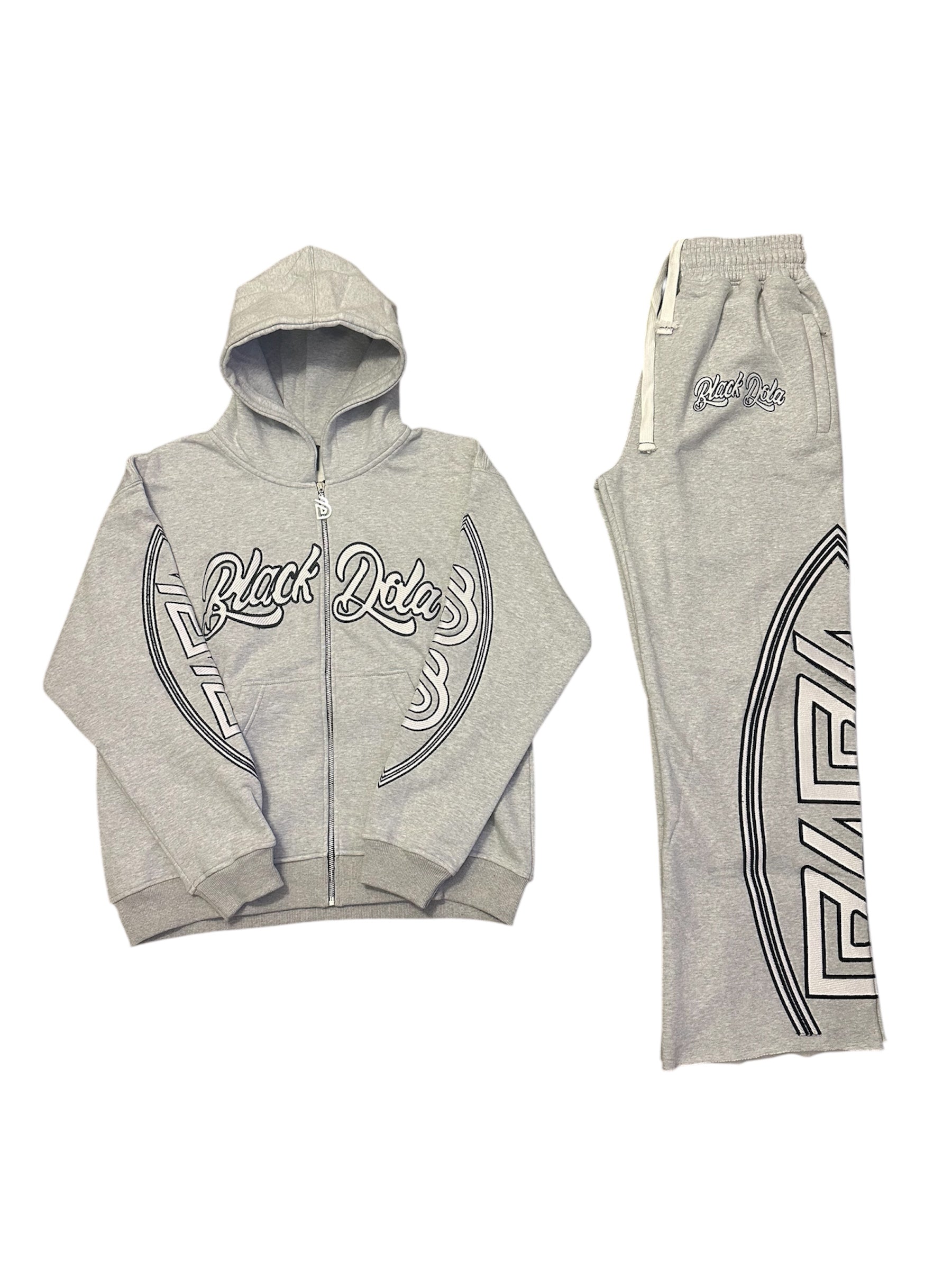 FLARE HOODIE SET (LIGHT GRAY)