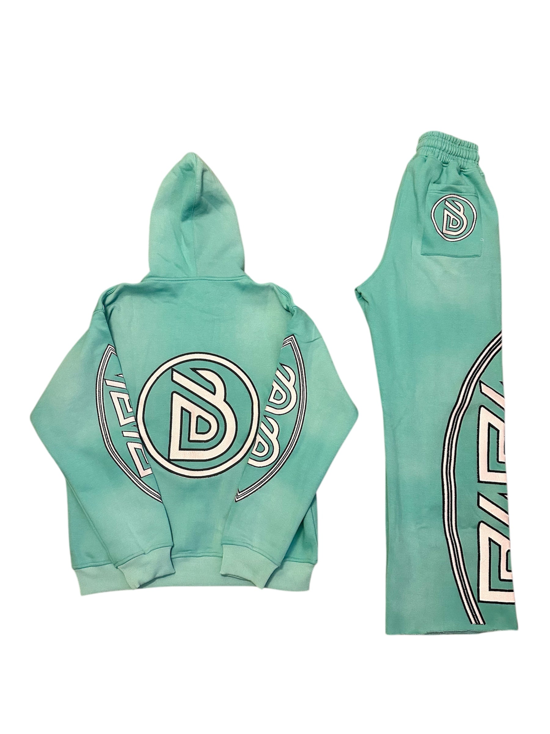 FLARE HOODIE SET (AQUA)