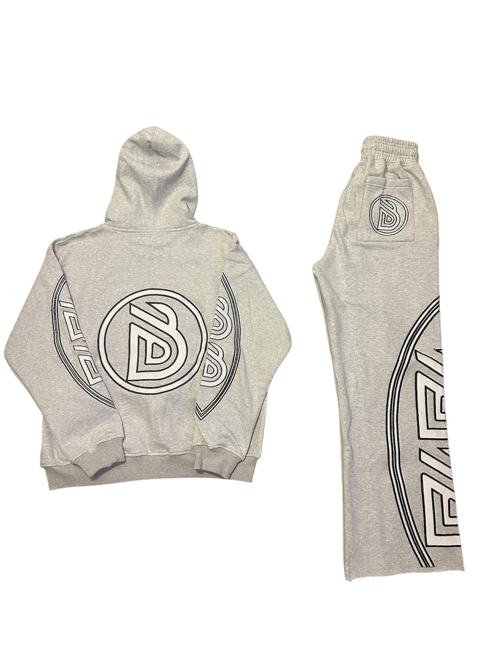 FLARE HOODIE SET (LIGHT GRAY)