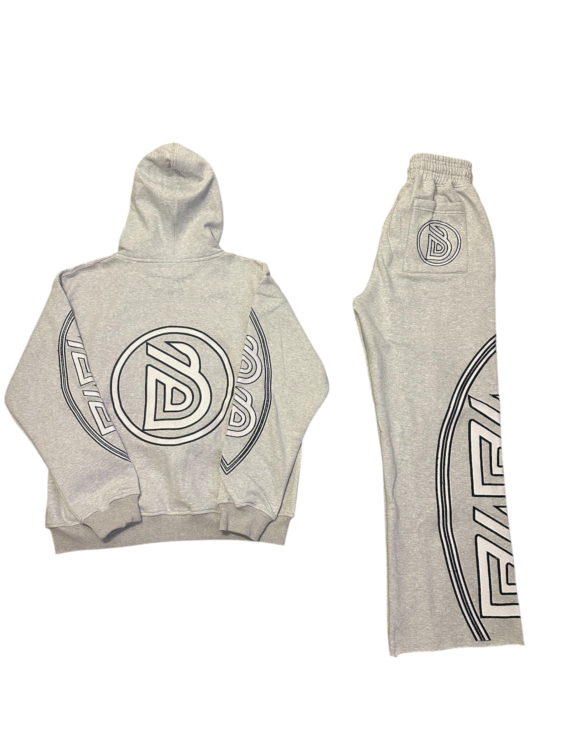FLARE HOODIE SET (LIGHT GRAY)