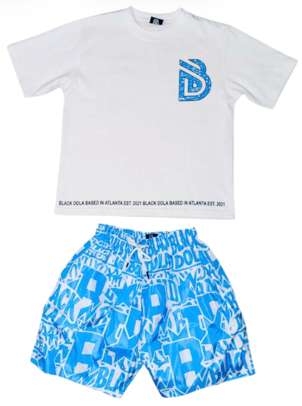 GRAPHIC SHORT SET (Sky Blue)