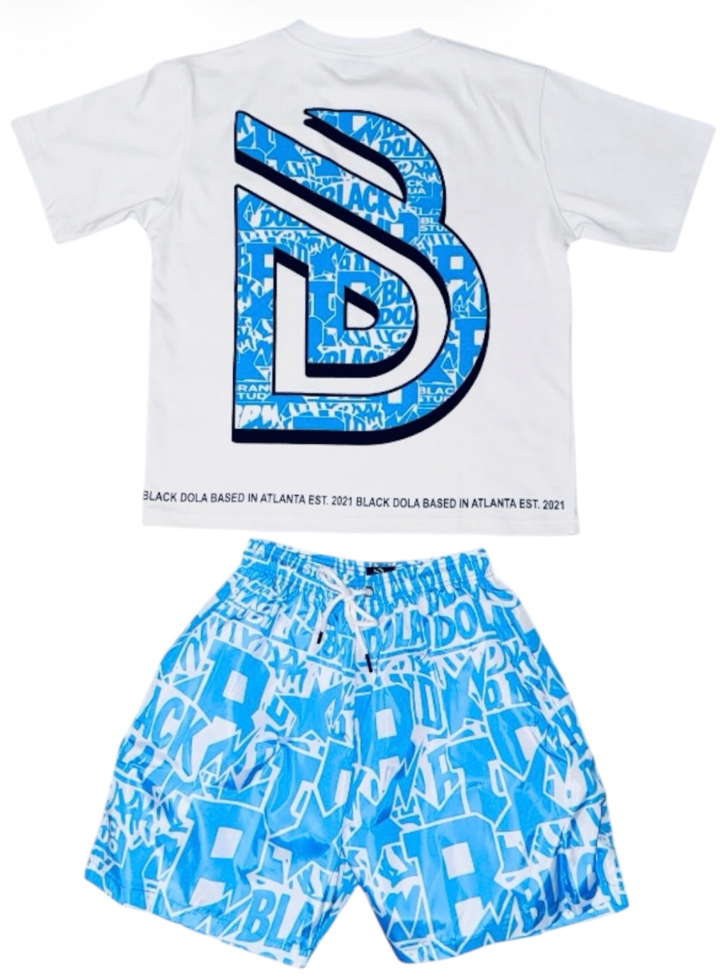 GRAPHIC SHORT SET (Sky Blue)