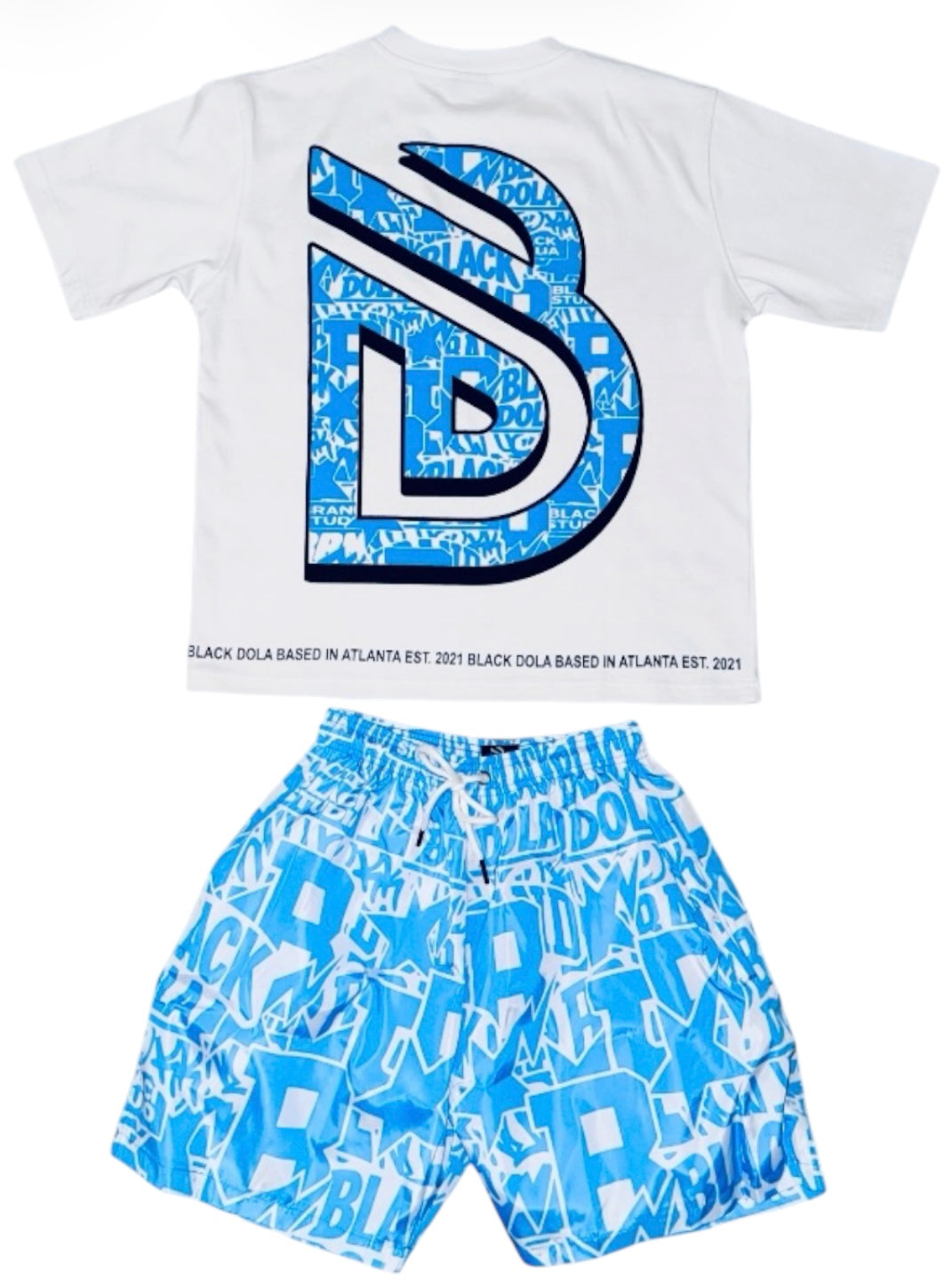 GRAPHIC SHORT SET (Sky Blue)