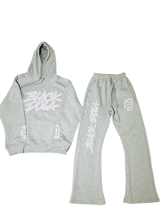 Chenille Hoodie set (Grey)
