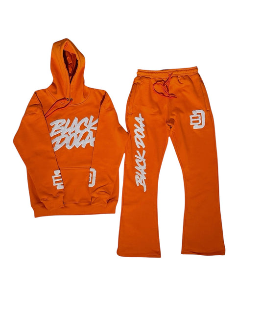 Chenille Hoodie set (Orange)